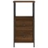 Mesita de noche madera de ingeniería marrón roble 34x35,5x70