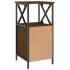 Mesita de noche madera de ingeniería marrón roble 34x35,5x70
