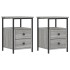 Mesitas noche 2 uds madera ingeniería gris Sonoma 34x35,5x50