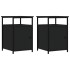 Mesitas de noche 2 uds madera contrachapada negro 40x42x60
