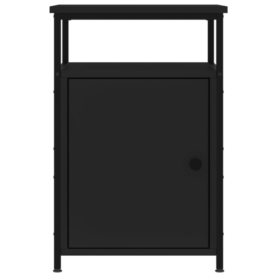 Mesitas de noche 2 uds madera contrachapada negro 40x42x60