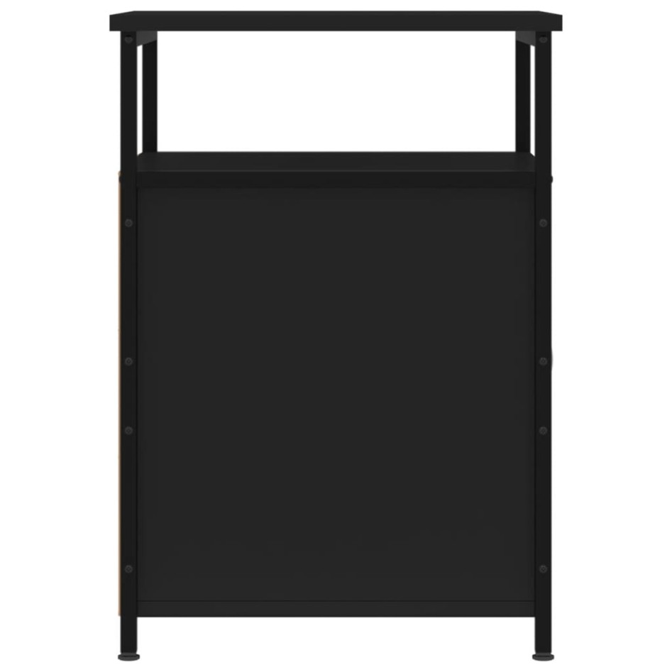 Mesitas de noche 2 uds madera contrachapada negro 40x42x60