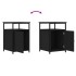 Mesitas de noche 2 uds madera contrachapada negro 40x42x60