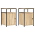 Mesitas noche 2 uds madera contrachapada color roble