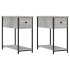 Mesitas noche 2 uds madera ingeniería gris Sonoma 30x60x60