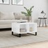 Mesa de centro madera contrachapada blanco brillo 60x50x36,5