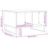 Mesa de centro madera contrachapada blanco brillo 60x50x36,5