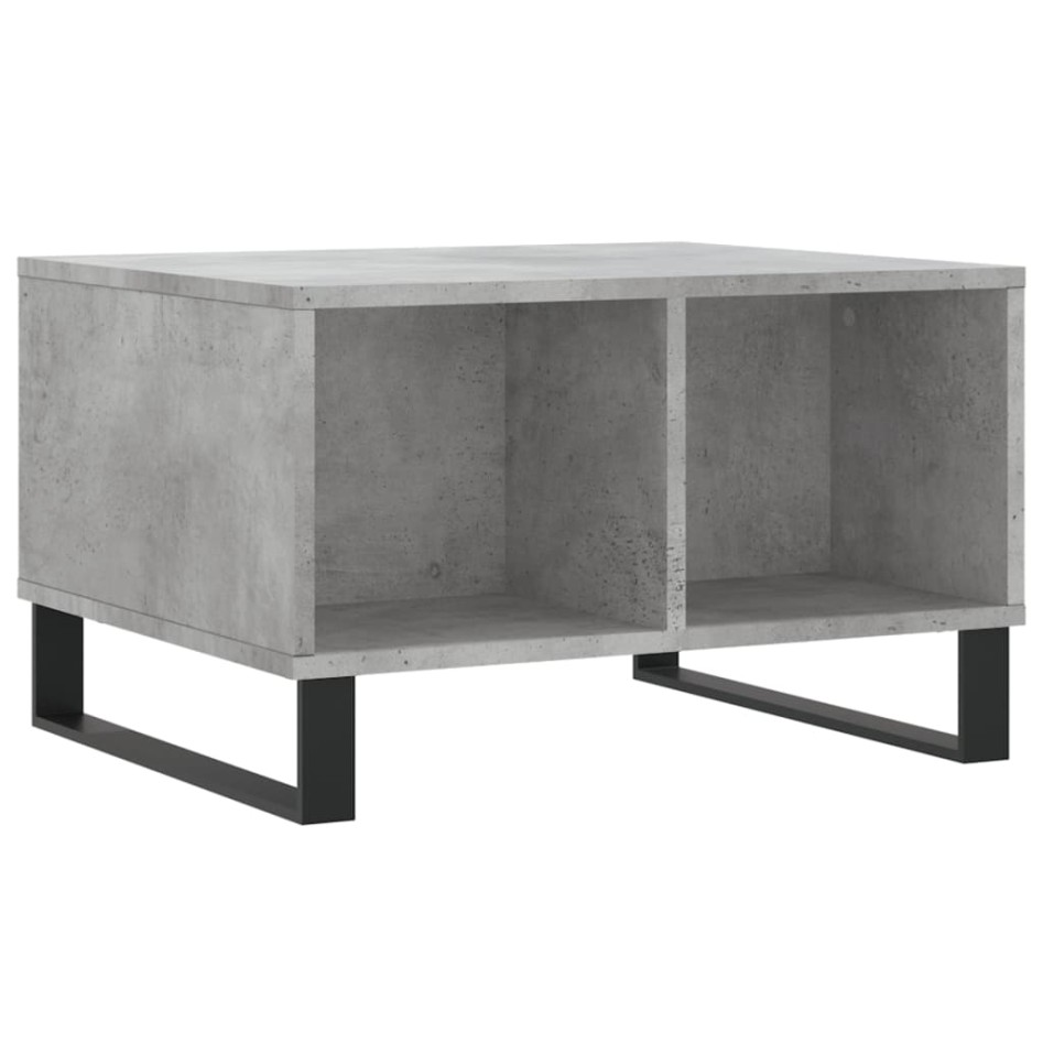 Mesa de centro madera contrachapada gris hormigón 60x50x36,5