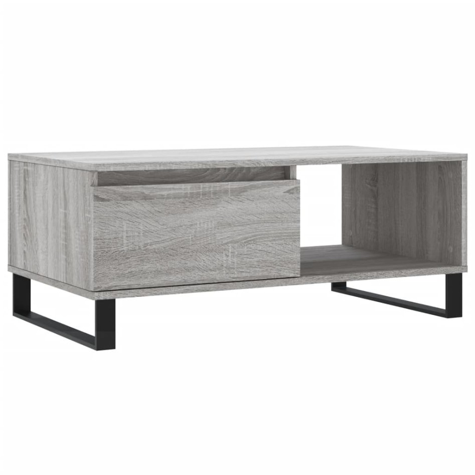 Mesa de centro madera contrachapada gris Sonoma 90x50x36,5