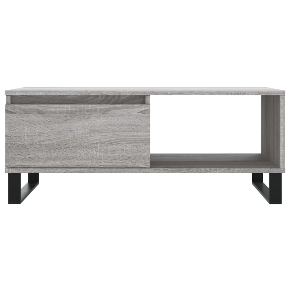 Mesa de centro madera contrachapada gris Sonoma 90x50x36,5