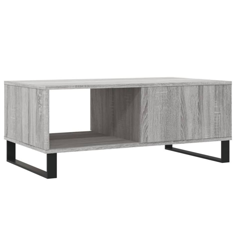 Mesa de centro madera contrachapada gris Sonoma 90x50x36,5