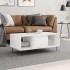 Mesa de centro madera contrachapada blanco brillo 90x50x36,5