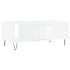 Mesa de centro madera contrachapada blanco brillo 90x50x36,5
