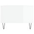 Mesa de centro madera contrachapada blanco brillo 90x50x36,5