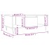 Mesa de centro madera contrachapada gris hormigón 90x50x36,5