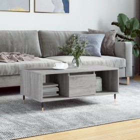 Mesa de centro madera contrachapada gris Sonoma 90x50x36,5