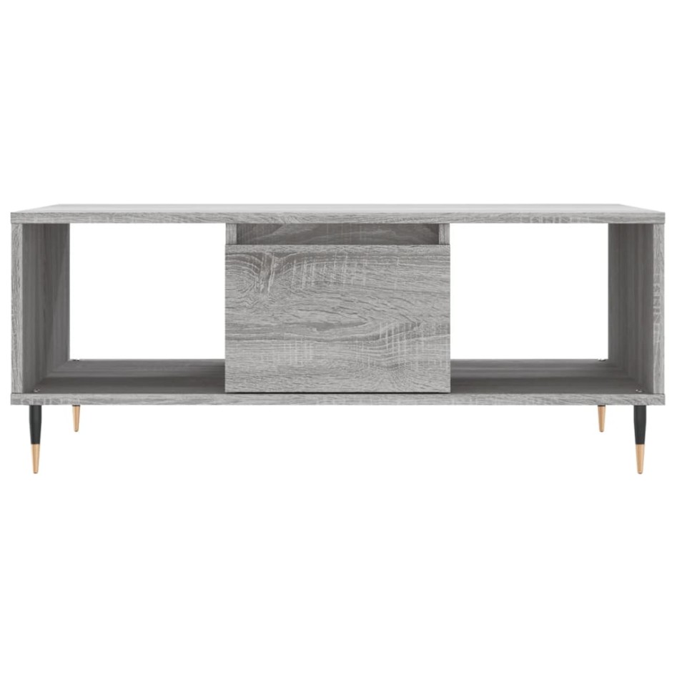 Mesa de centro madera contrachapada gris Sonoma 90x50x36,5