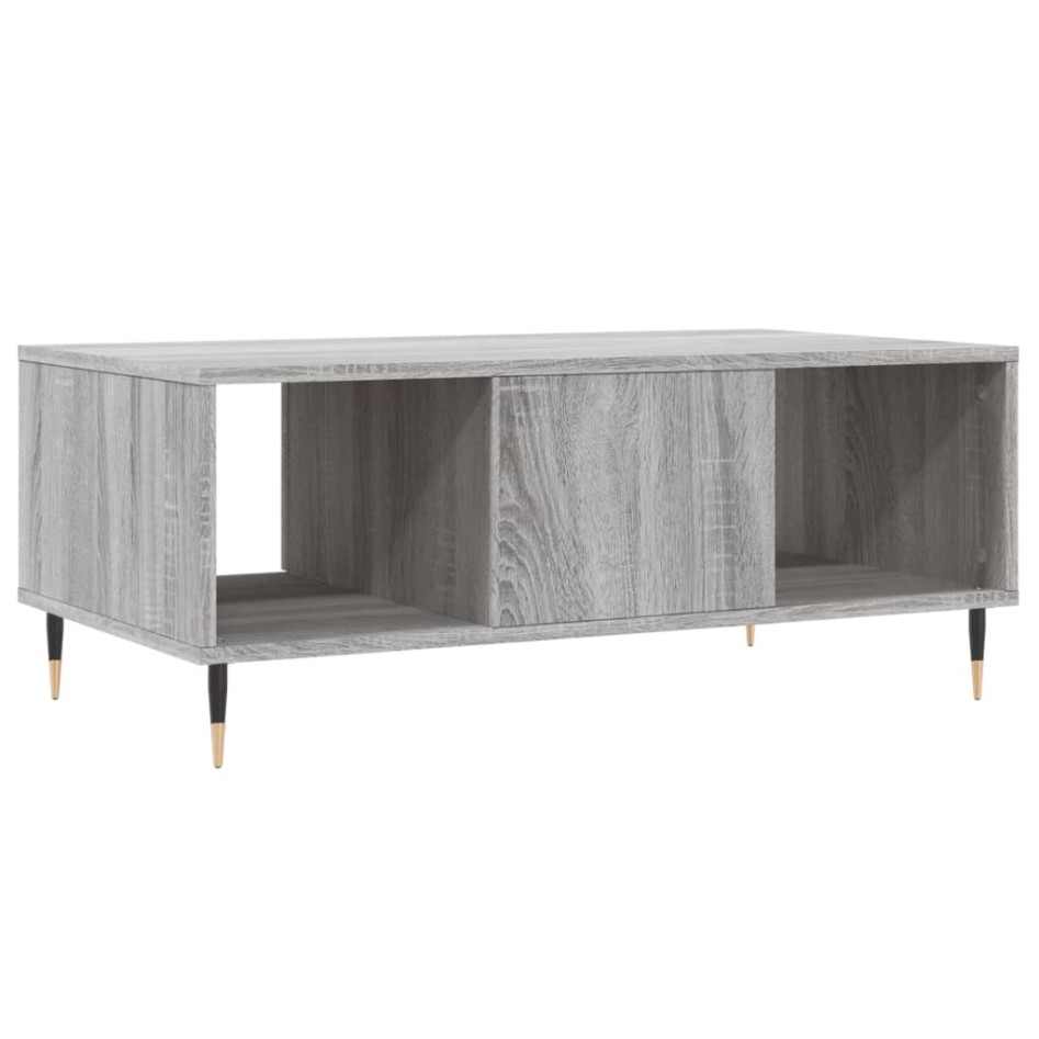 Mesa de centro madera contrachapada gris Sonoma 90x50x36,5