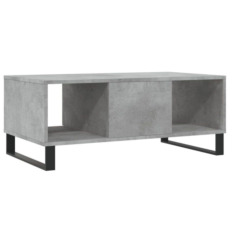 Mesa de centro madera contrachapada gris hormigón 90x50x36,5