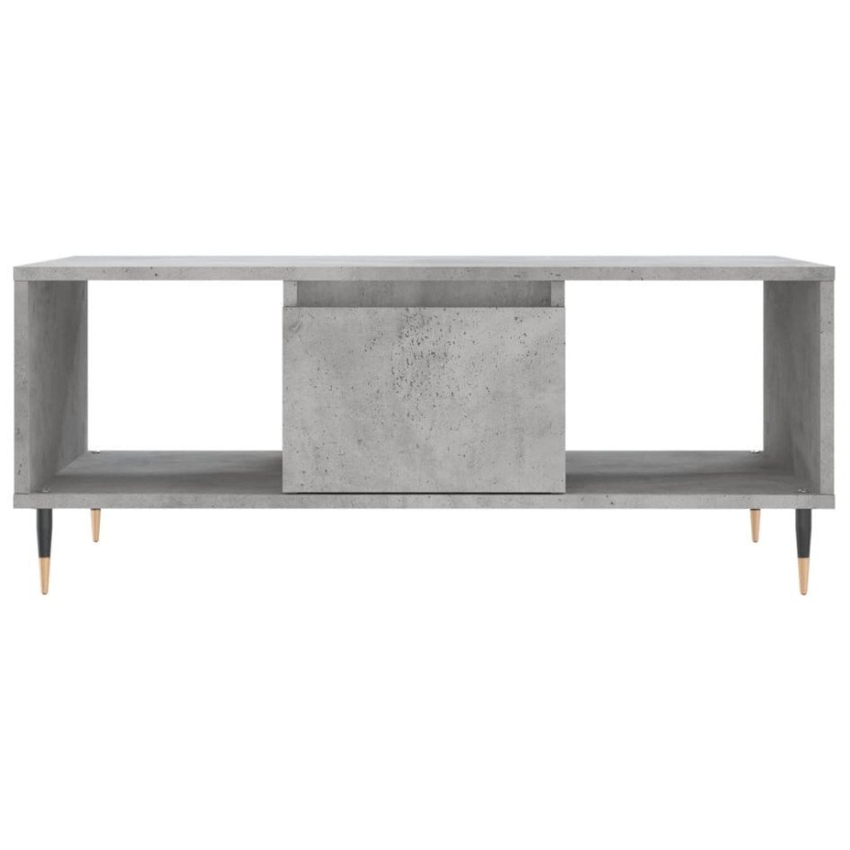 Mesa de centro madera contrachapada gris hormigón 90x50x36,5