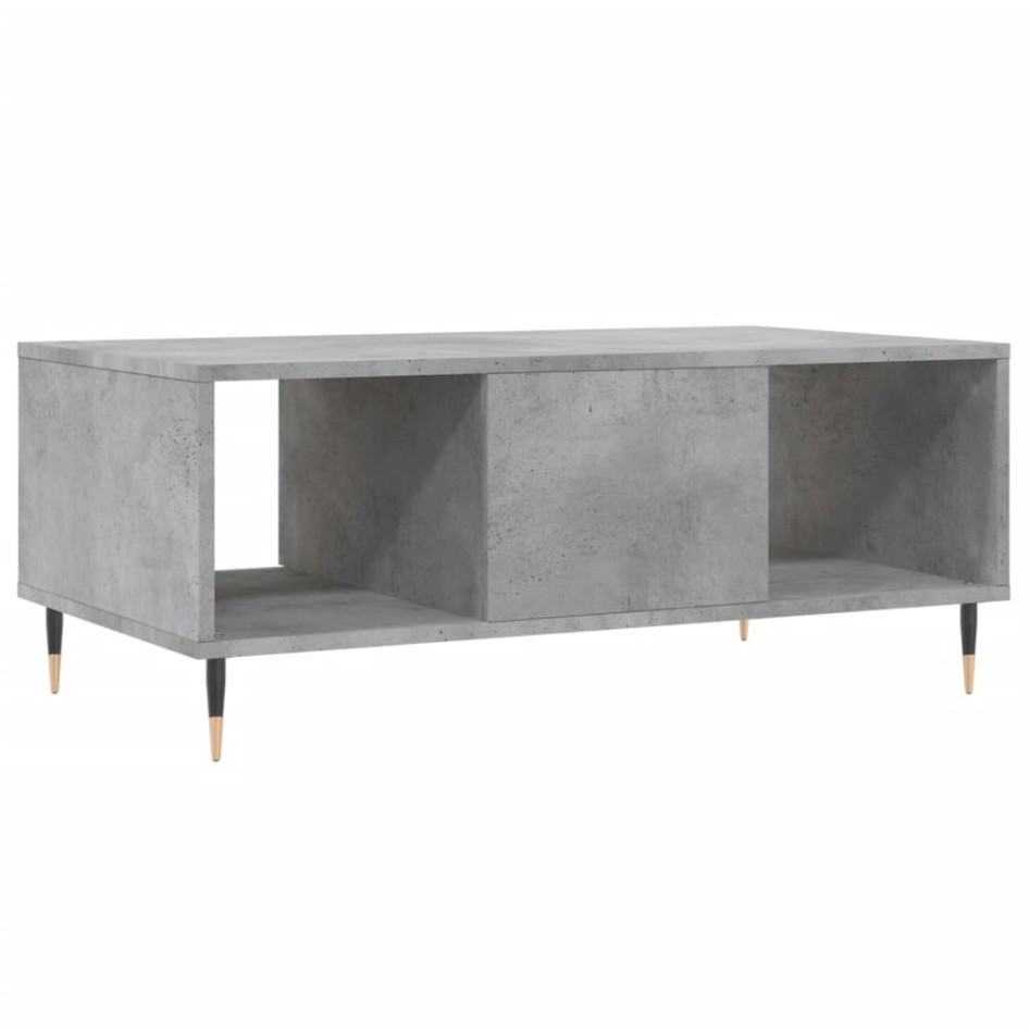 Mesa de centro madera contrachapada gris hormigón 90x50x36,5