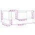Mesa de centro madera contrachapada gris hormigón 90x50x36,5