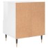 Mesitas noche 2 uds madera ingeniería blanco brillo 40x35x50