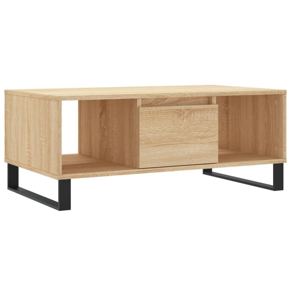Mesa de centro madera contrachapada roble Sonoma 90x50x36,5