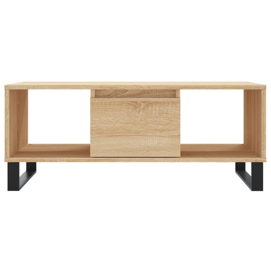 Mesa de centro madera contrachapada roble Sonoma 90x50x36,5