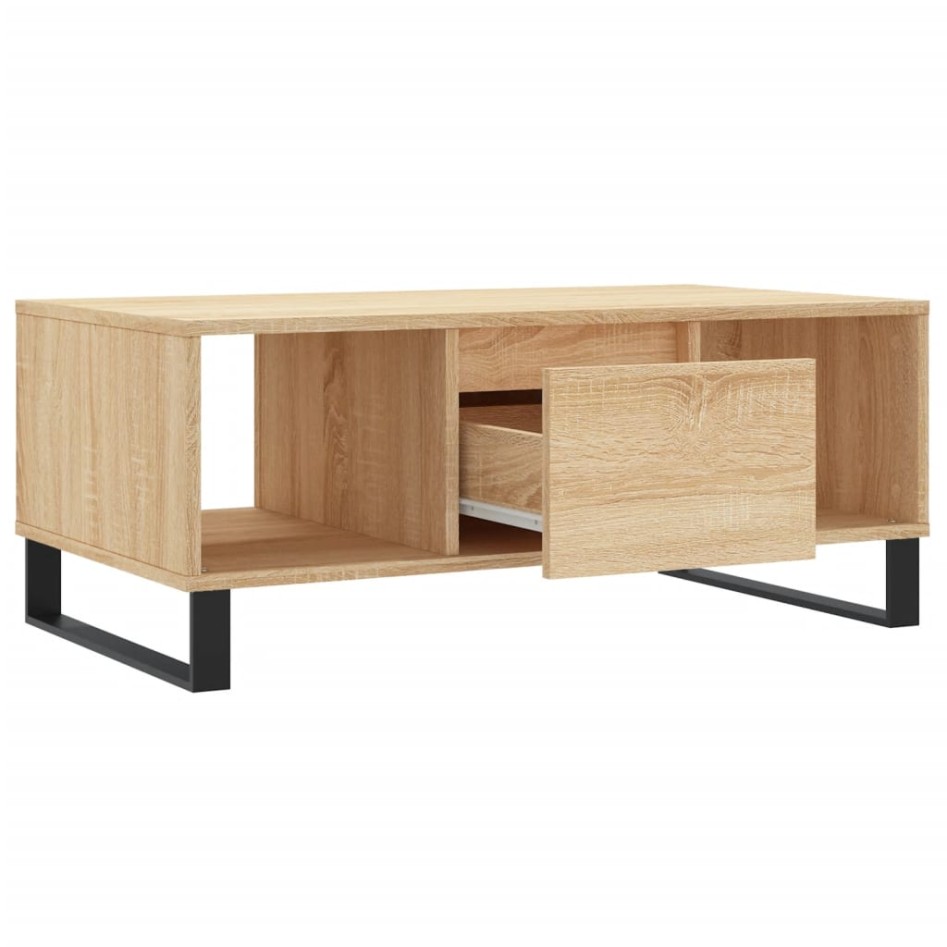 Mesa de centro madera contrachapada roble Sonoma 90x50x36,5