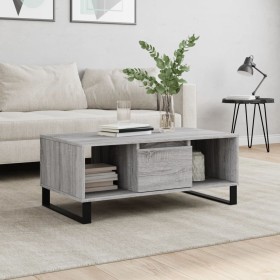 Mesa de centro madera contrachapada gris Sonoma 90x50x36,5