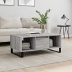 Mesa de centro madera contrachapada gris Sonoma 90x50x36,5 cm
