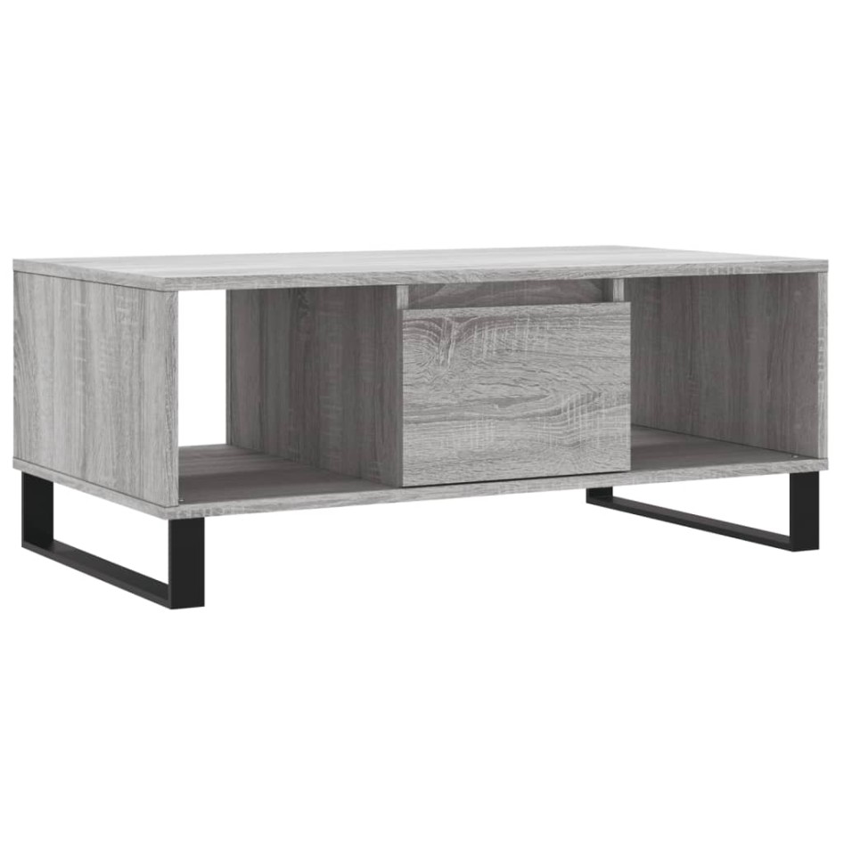 Mesa de centro madera contrachapada gris Sonoma 90x50x36,5