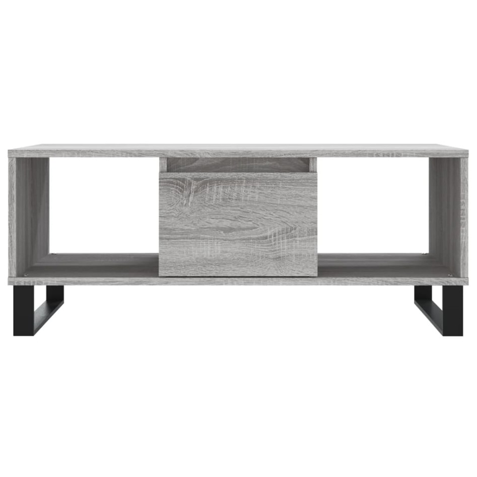 Mesa de centro madera contrachapada gris Sonoma 90x50x36,5