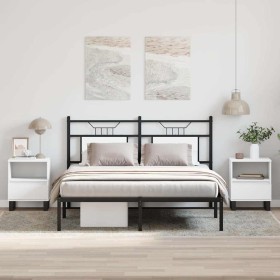 Mesitas de noche 2 uds madera de ingeniería blanco 40x35x50