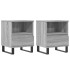 Mesita de noche 2 uds madera ingeniería gris Sonoma 40x35x50