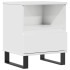 Mesita de noche madera contrachapada blanco brillo 40x35x50