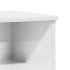 Mesita de noche madera contrachapada blanco brillo 40x35x50