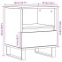 Mesita de noche madera contrachapada blanco brillo 40x35x50