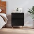 Mesita de noche madera contrachapada negro 40x35x50