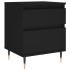 Mesita de noche madera contrachapada negro 40x35x50