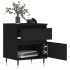 Mesita de noche madera contrachapada negro 40x35x50