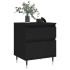Mesita de noche madera contrachapada negro 40x35x50