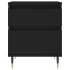Mesita de noche madera contrachapada negro 40x35x50