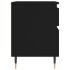 Mesita de noche madera contrachapada negro 40x35x50