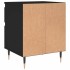 Mesita de noche madera contrachapada negro 40x35x50
