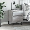 Mesita de noche madera de ingeniería gris Sonoma 40x35x50 cm