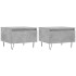 Mesas centro 2 uds madera ingeniería gris hormigón 50x46x35