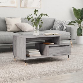 Mesa de centro madera contrachapada gris Sonoma 90x49x45