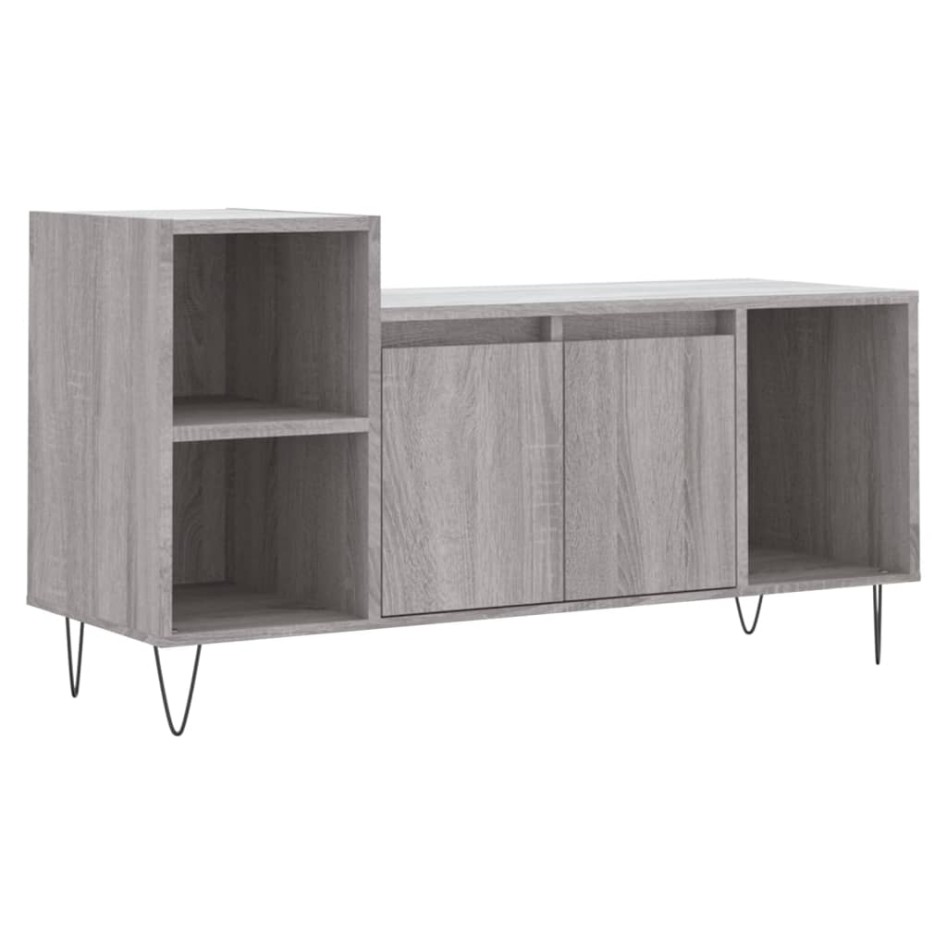 Mueble de TV madera contrachapada gris Sonoma 100x35x55
